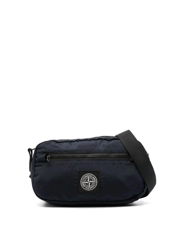 Stone Island Junior: ウエストバッグ - ウエストバッグ - ブルー