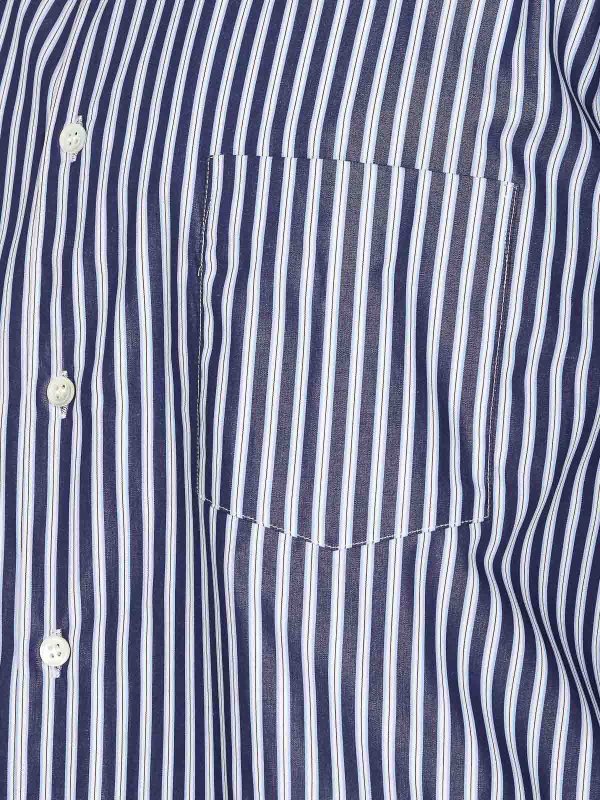 The Best Shops COMME DES GARCONS: shirts - Blue and white shirt striped al buttons