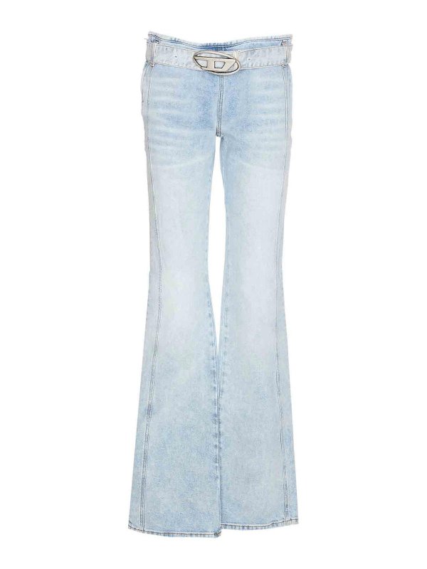 DIESEL: ストレートジーンズ - ストレートジーンズ - ブルー