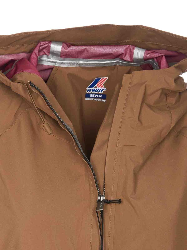 Giacca in terra marrone con cappuccio shop online: K-WAY