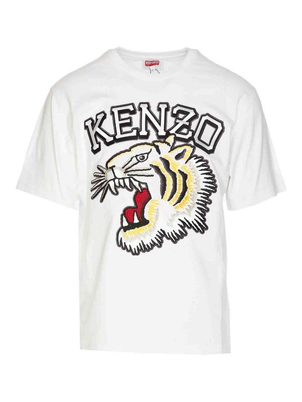 Kenzo Tiger varisty t-shirt - White - Men|FE55TS1874SG02