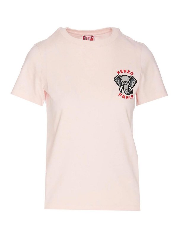 KENZO: t-shirts - crest elephant t-shirt