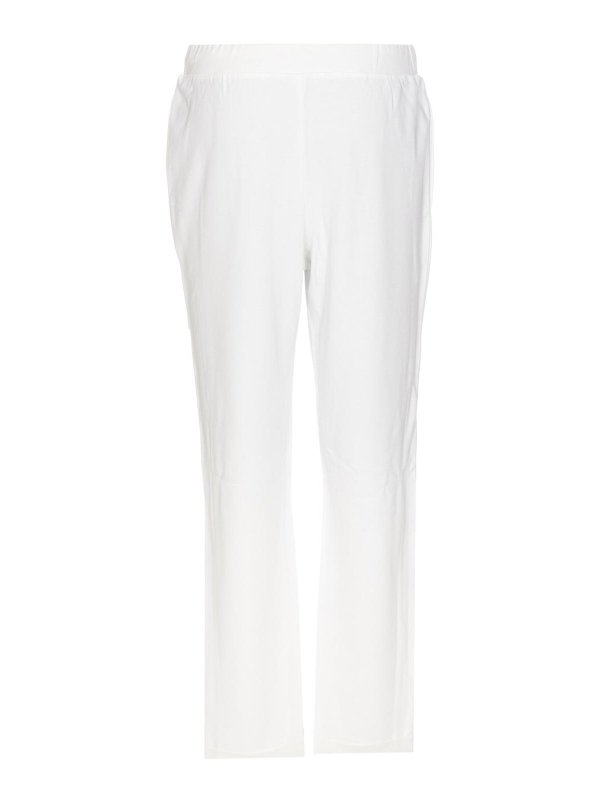 Liu Jo: pantaloni casual online - Pantaloni bianchi elasticizzati e coulisse