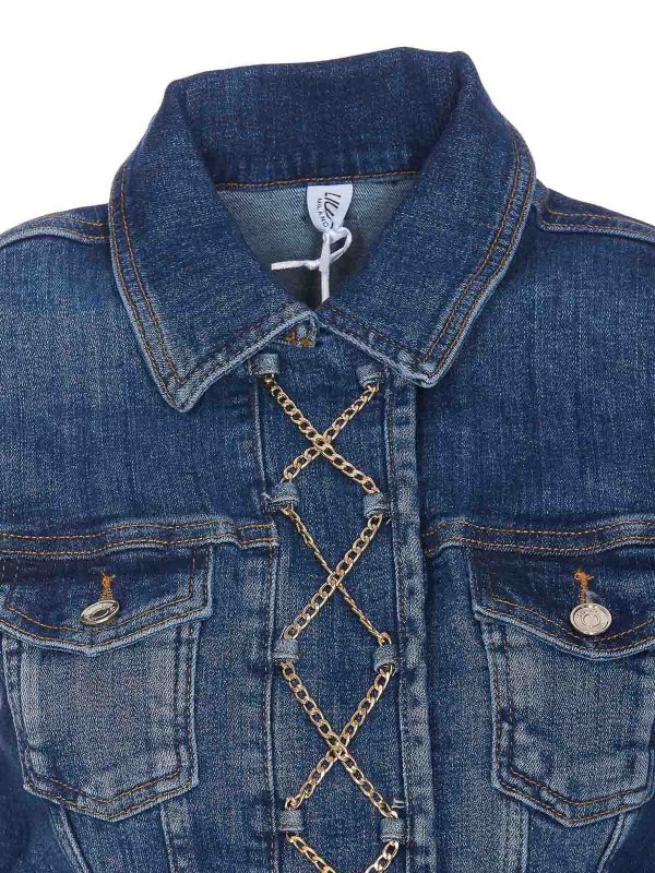 Denim jacket with frontal buttons shop online: Liu Jo