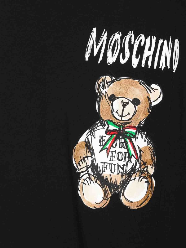 The Best Shops MOSCHINO: t-shirts - Drawn teddy bear t-shirt