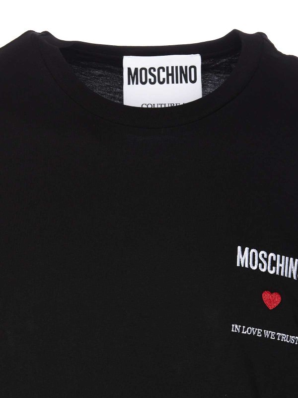 In love we trust t-shirt shop online: MOSCHINO