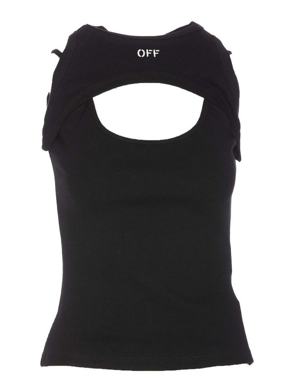 OFF-WHITE: Tops & Tank tops - Off stamp logo top