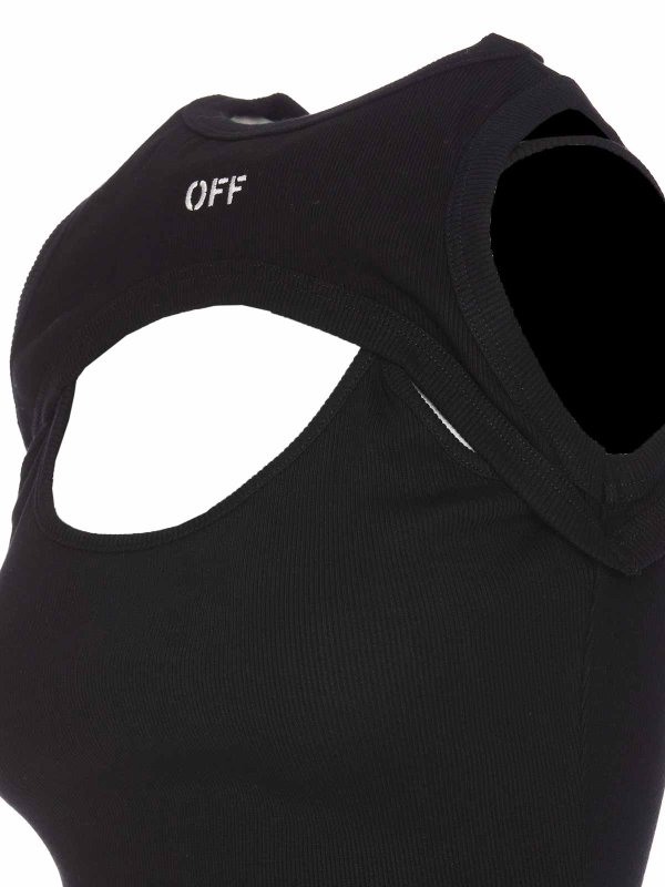 The Best Shops OFF-WHITE: Tops & Tank tops - Off stamp logo top