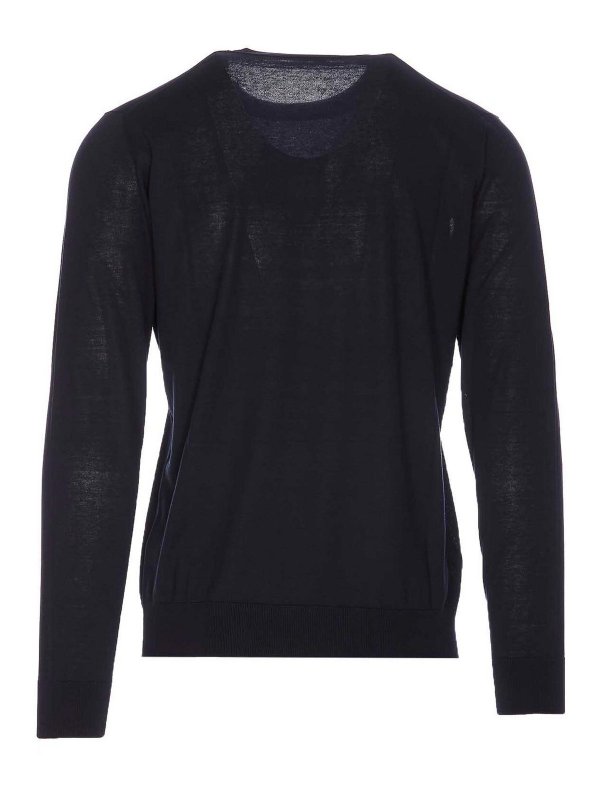 Paolo Pecora: Strickpullover mit Rundhalsausschnitt online - Rundhalspullover - Blau