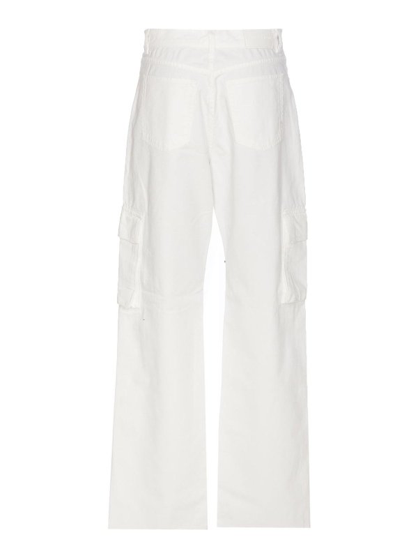 Pinko: straight leg jeans online - White caty denim jeans zip and