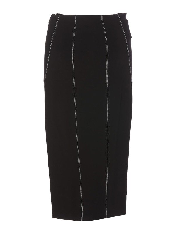 Pinko: Knee length skirts & Midi online - Black Efesto midi skirt back zip