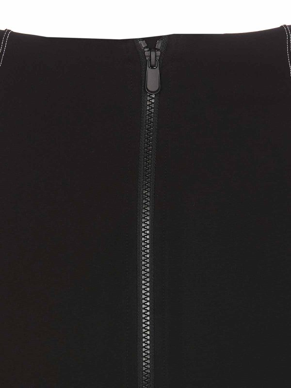 Black Efesto midi skirt back zip shop online: Pinko