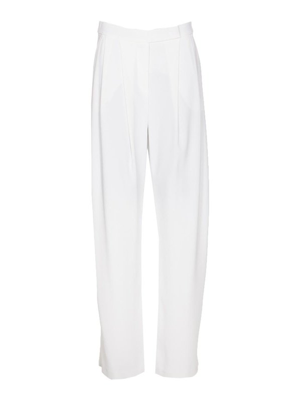 Pinko: casual trousers - White montano pants frontal zip and