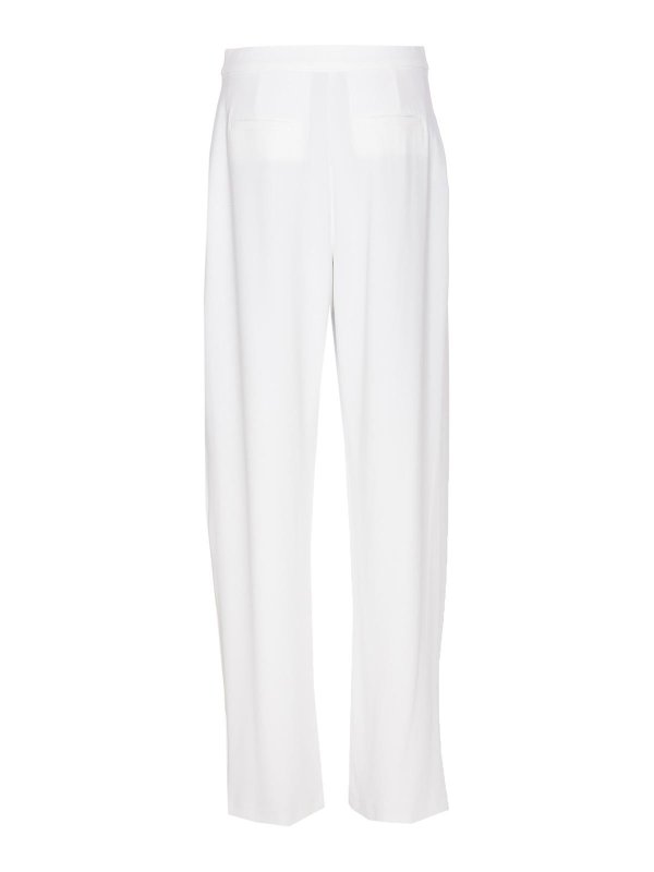 Pinko: casual trousers online - White montano pants frontal zip and