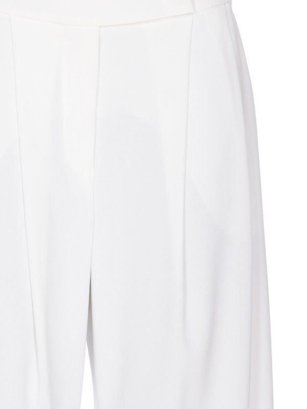 White montano pants frontal zip and shop online: Pinko