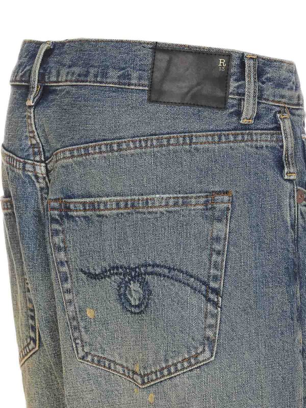 The Best Shops R13: Straight Leg Jeans - Straight Leg Jeans - Blau