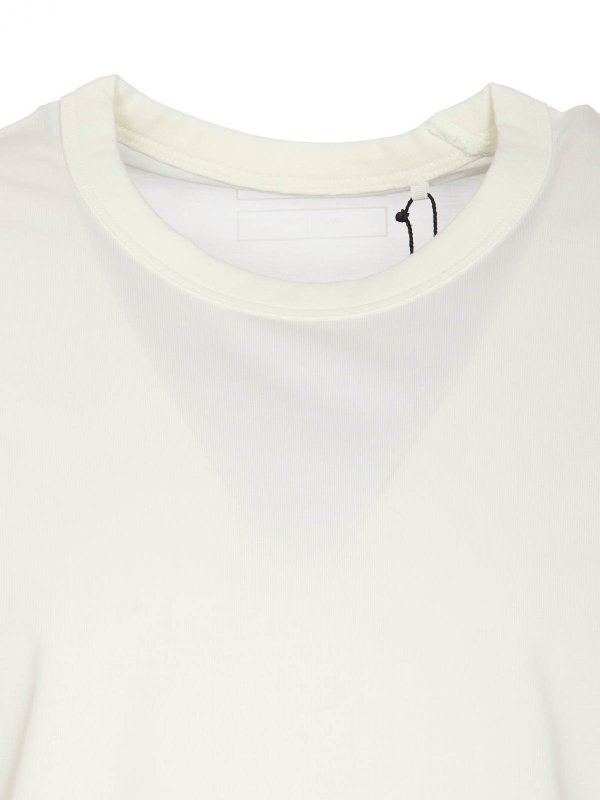 White tee crewneck print logo on shop online: Y-3
