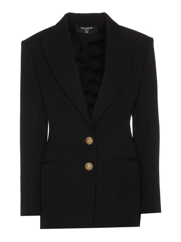 Balmain: カジュアルジャケット - カジュアルジャケット - 黒