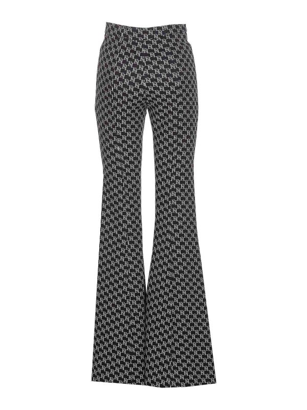 ELISABETTA FRANCHI: casual trousers online - Black and white pants with all