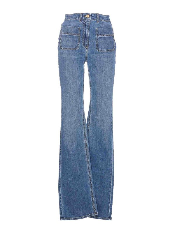 ELISABETTA FRANCHI: ストレートジーンズ - ストレートジーンズ - ブルー