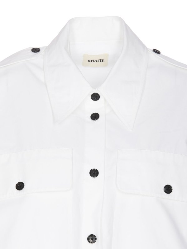 Missa shirt white frontal button shop online: KHAITE