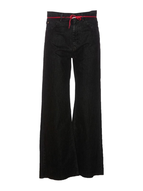 Marni: Jeans Rectos - Vaqueros Rectos - Negro