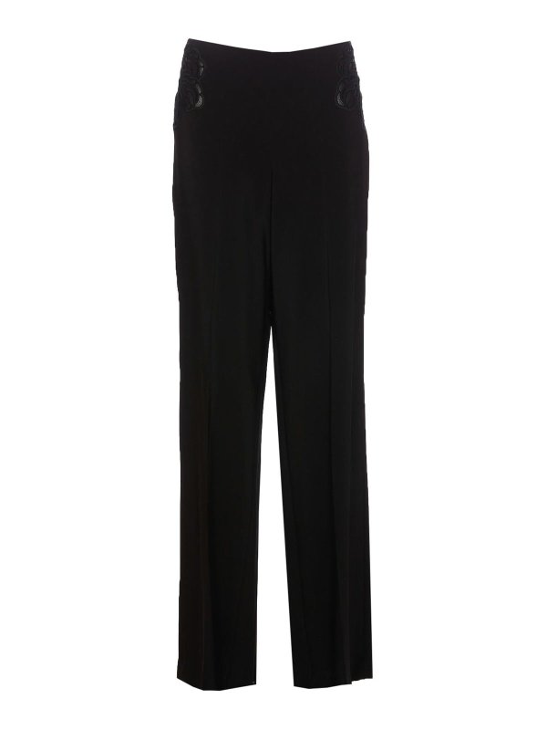 STELLA McCARTNEY: casual trousers - Black broderie pants