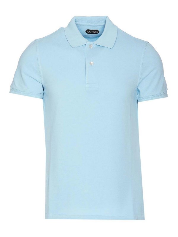 TOM FORD: polo shirts - Light blue polo regular collar