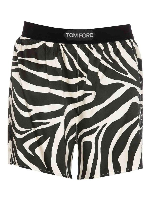 TOM FORD: pantaloni casual - Shorts con stampa zebrata