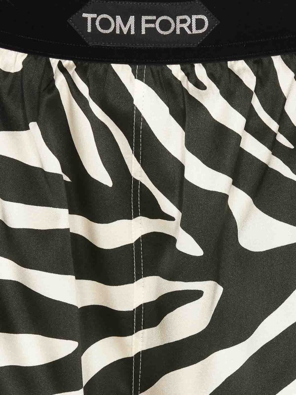 Shorts con stampa zebrata shop online: TOM FORD