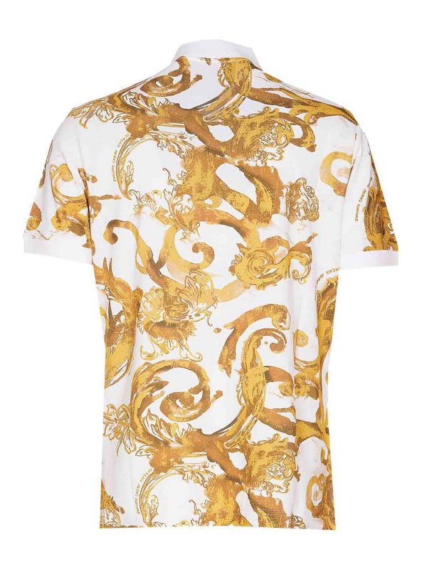 Versace Jeans Couture: polo shirts online - Watercolour couture polo