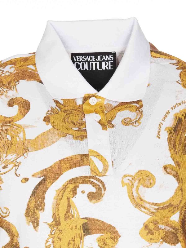 Watercolour couture polo shop online: Versace Jeans Couture