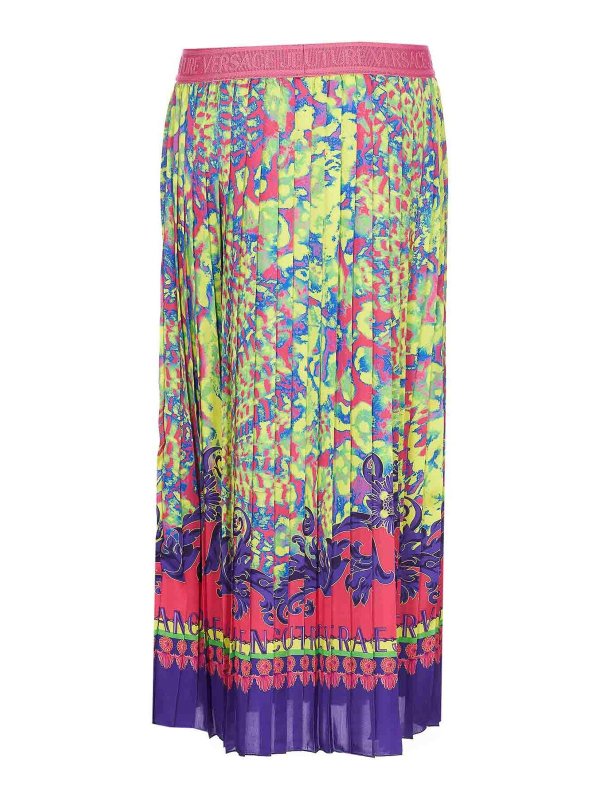Versace Jeans Couture: ニーレングススカート＆ミディ丈 online - 膝丈/ミディスカート - マルチカラー