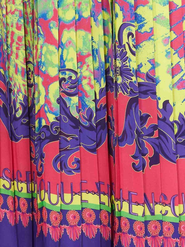 The Best Shops Versace Jeans Couture: ニーレングススカート＆ミディ丈 - 膝丈/ミディスカート - マルチカラー