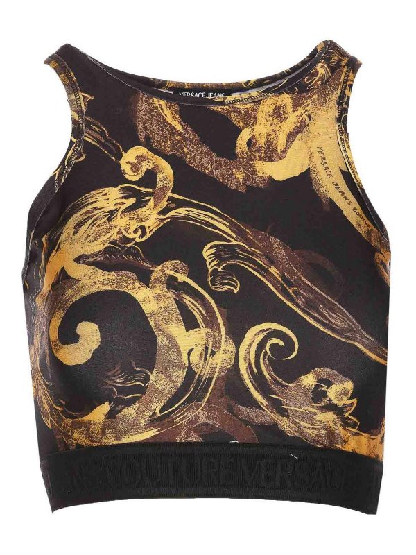 Versace Jeans Couture: Tops & Tank tops - Watercolour couture top
