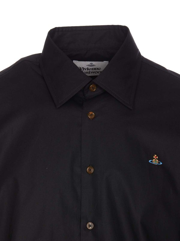 Camicia fantasma nera con bottone frontale shop online: VIVIENNE WESTWOOD