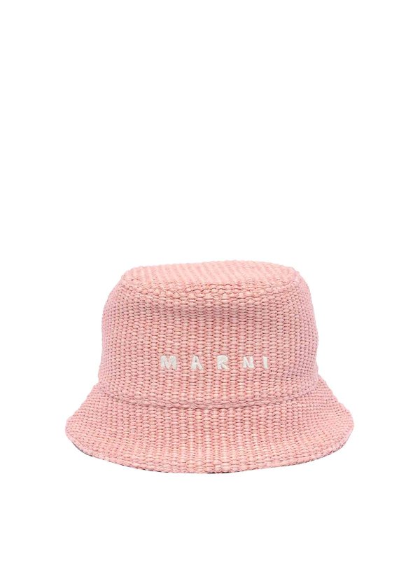 Marni: hats & caps - Bucket hat rafia effect