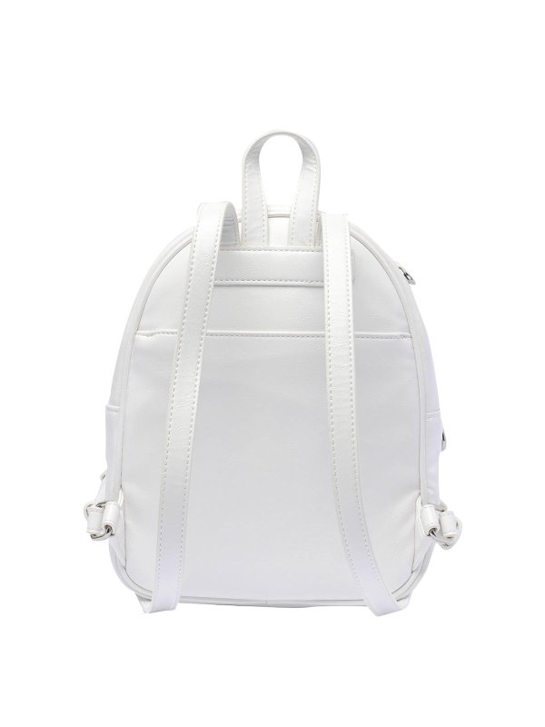 The Best Shops Liu Jo: backpacks - White logo backpack zip pockets