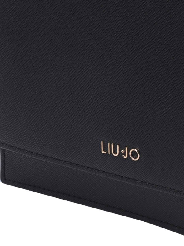 Pochette nera con logo  shop online: Liu Jo