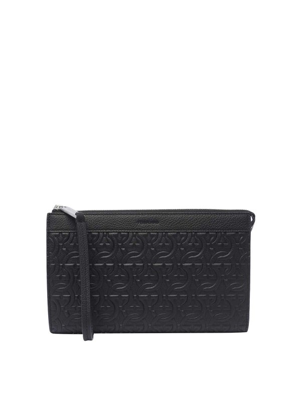SALVATORE FERRAGAMO: Bolso clutch - Bolso Clutch - Negro
