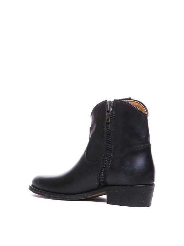 The Best Shops VIA ROMA 15: ankle boots - Black tex booties round toe leatehr