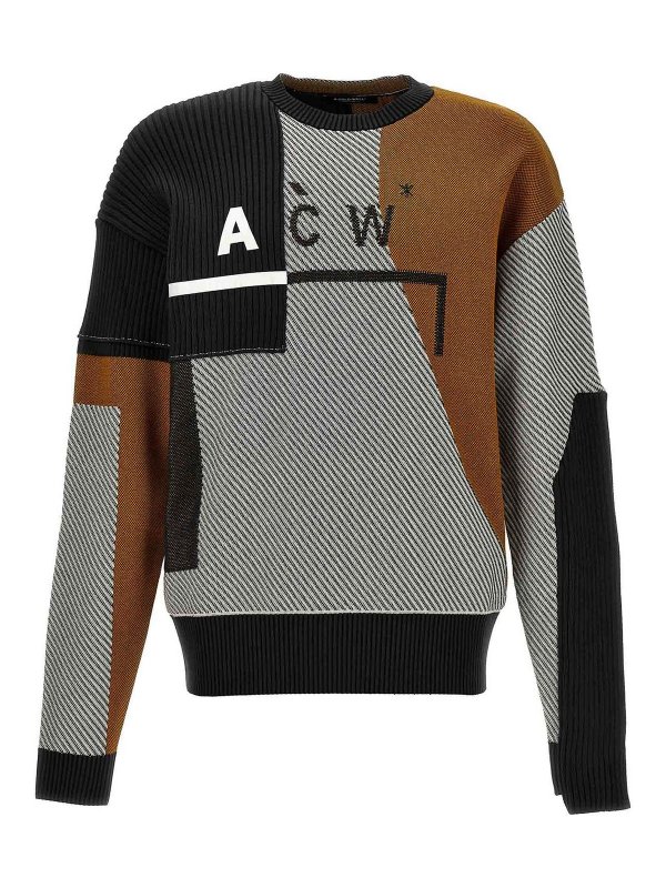 A-COLD-WALL*: crew necks - Geometric Sweater