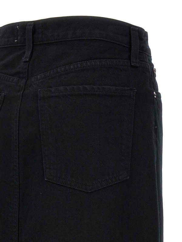 Della Denim Skirt Frayed Hem shop online: AGOLDE