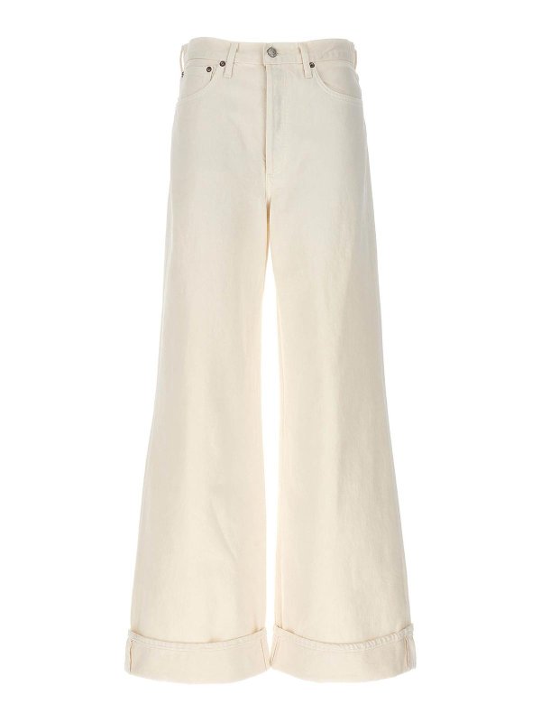 AGOLDE: straight leg jeans - Dame Denim Jeans Button