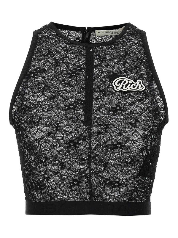 ALESSANDRA RICH: Tops und Tank Tops - Top - Schwarz