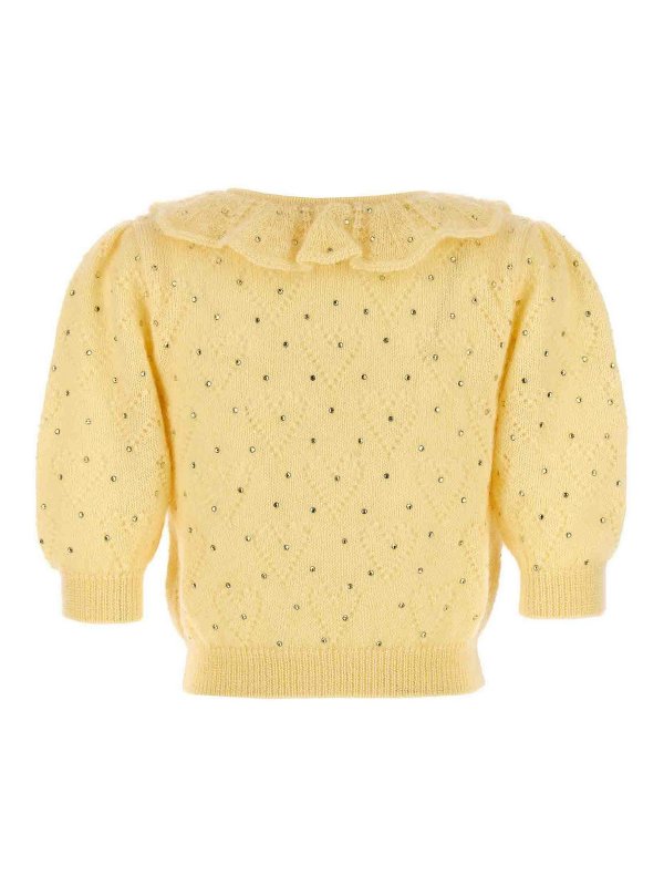 ALESSANDRA RICH: crew necks online - Rhinestone Sweater