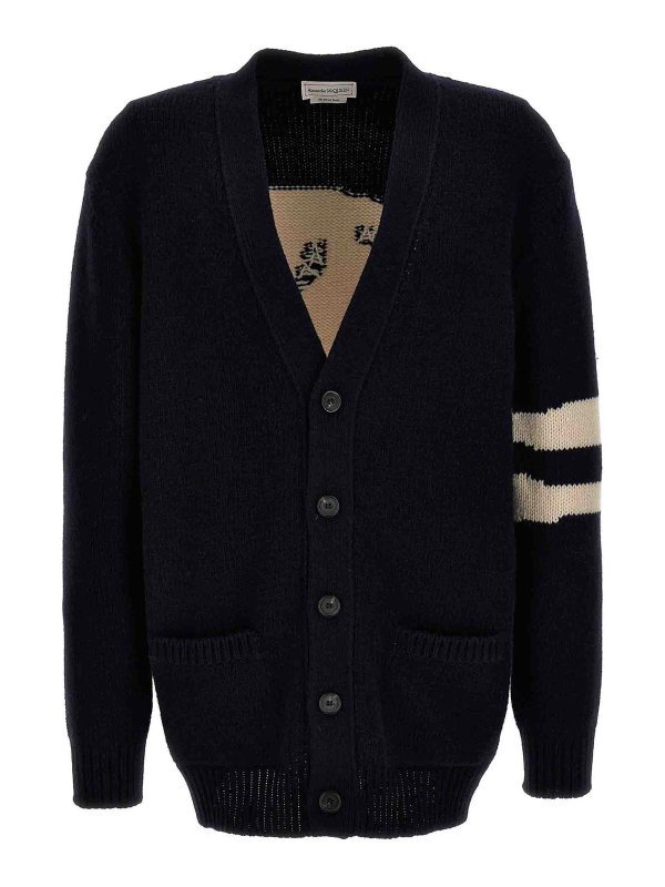 ALEXANDER MCQUEEN: Cardigans - Cardigan - Blau
