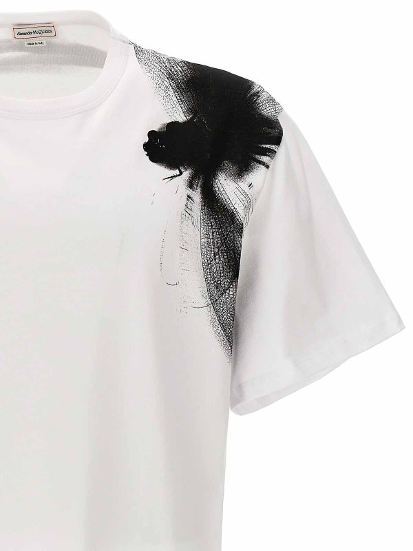 The Best Shops ALEXANDER MCQUEEN: t-shirts - Contrast Print T-Shirt