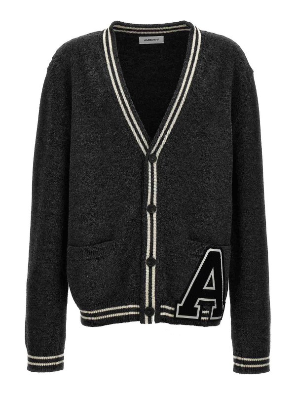 AMBUSH: cardigans - Wool Cardigan Patch Appliqu Button
