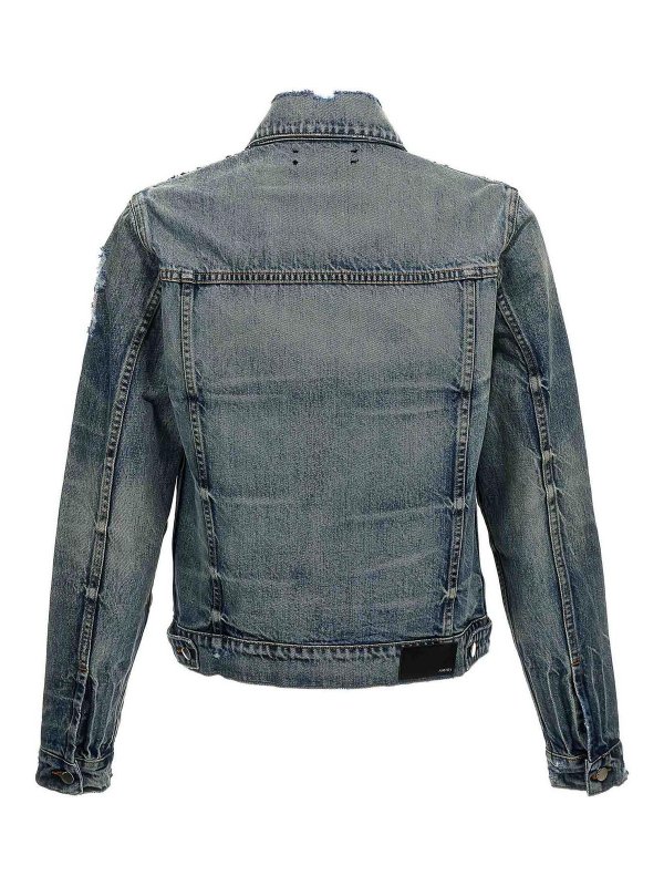 AMIRI: denim jacket online - Trucker Denim Jacket
